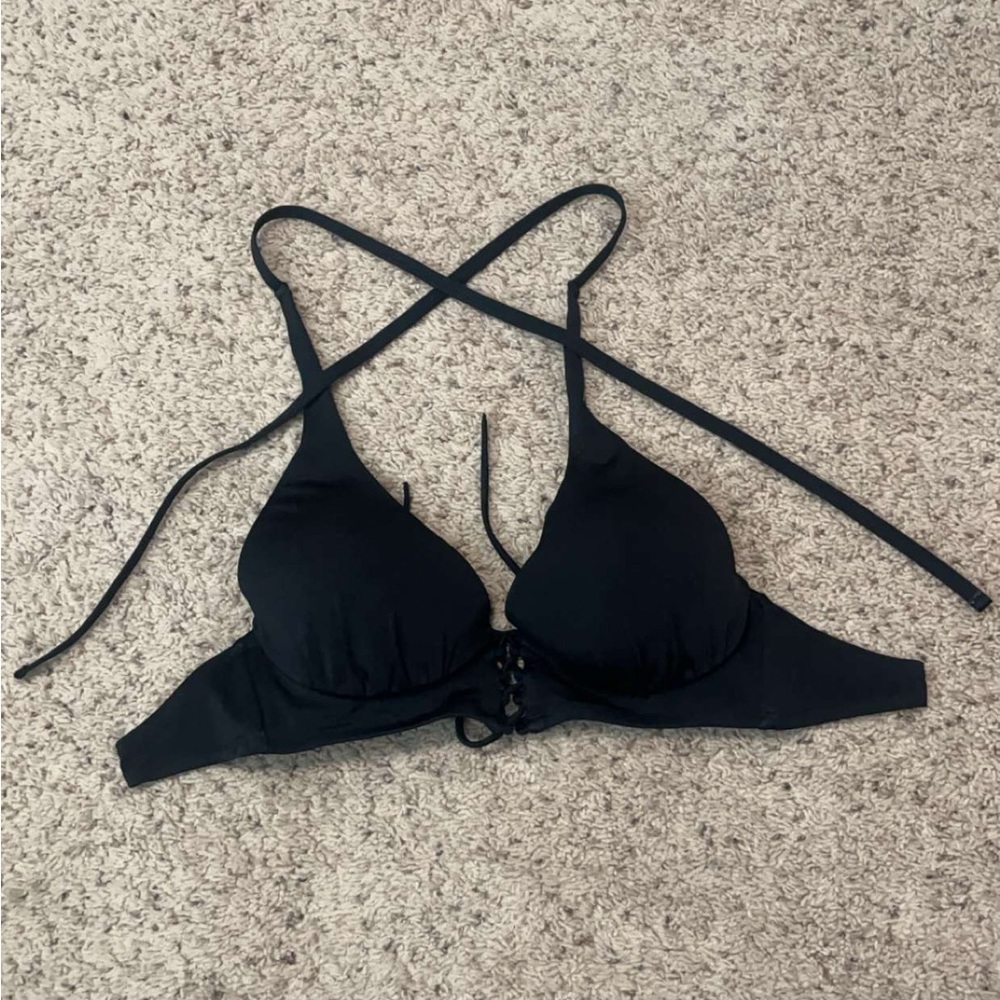 black bikini top